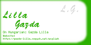 lilla gazda business card